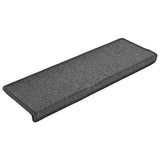 Stair Mats 15 pcs 65x21x4 cm Dark Grey Rectangular Edge 134568
