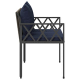 Outdoor Benches 2 -Seater 116 x 56 x 75 cm Poly Rattan 42025355