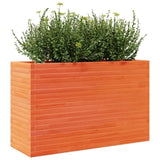 Garden Planter Wax Brown 110x40x68.5 cm Solid Wood Pine 3282496