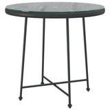 5 Piece Garden Dining Set Black Poly Rattan 3157842