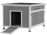 Wooden Duck House with Ramp, Double Doors, Openable Asphalt Roof, Ventilation Holes, Removable Base, T3398P425333