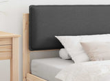 Bed Frame with Upholstered Headboard Dark Grey 100 x 200 cm 877580