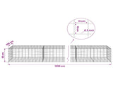 Gabion with 5 mm Wire and 10x10 cm Mesh 1200x100x50 cm 3465306