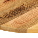 Table Top 80x3.8 cm Round Solid Wood Rough Mango 370014