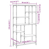 Bookshelf 8-Tier 99 x 35.5 x 176 cm Sonoma Oak 835410