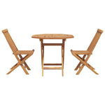 Garden Dining Set 3 pcs Brown Solid teak wood 3385962