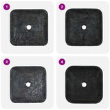 Sink Black 40x40x10 cm Marble 149181