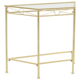 Side Table Vintage Style Metal 87x34x73 cm Gold 245934
