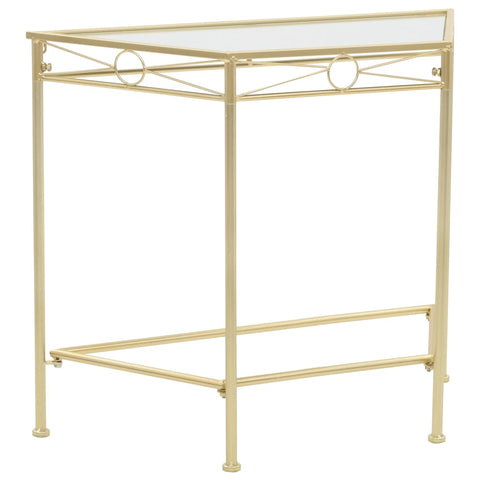 Side Table Vintage Style Metal 87x34x73 cm Gold 245934