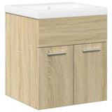 2 Piece Bathroom Furniture Set Sonoma Oak Engineered Wood 3324982