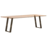 Dining Table Legs U-Shaped 2 pcs Natural Steel 50x cm Steel 4012787