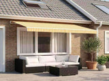 Awning Replacement Fabric Yellow and White 350 x 250 cm 3444210