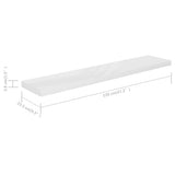 Floating Wall Shelf High Gloss White 120x23.5x3.8 cm MDF 323757