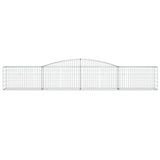 Arched Gabion Baskets 7 pcs 400x50x60/80 cm Galvanised Iron 3146975