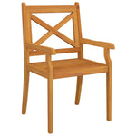 ZNTS 5 Piece Garden Dining Set Solid Wood Acacia 3058002