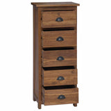 Chest of Drawers Natural 45 x 35 x 110 cm Solid Teak Wood 42017962