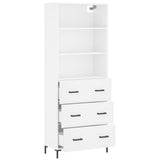 Highboard White 69.5x34x180 cm Engineered Wood 3189381
