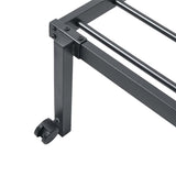 Bed Frame without Mattress Foldable Black 90x200 cm Steel 4103960