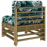 Middle Sofas with Cushions 2 pcs Impregnated Wood Pine 825694