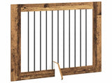 Foldable Dog Gate with Stands 4 pcs Old Wood 401 cm 892035
