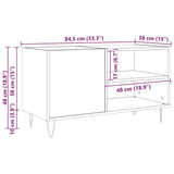 Record Cabinet Old Wood 84.5x38x48 cm Engineered Wood 857242
