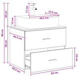 Bathroom Furniture Set Grey Sonoma Engineered Wood 3404387