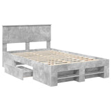 Bed Frame Concrete Grey 120 x 200 cm Engineered Wood 3408777