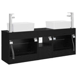 Bathroom Cabinet Set 3 pcs Black 53 x 34.5 x 63 cm 3405852