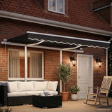 3069924 Manual Retractable Awning with LED 3,5x2,5 m Anthracite