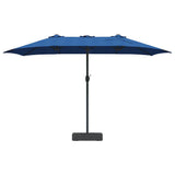 Garden Parasol 385 x 209 x 244 cm Polyester and Steel Azurblau 42003282