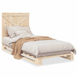 Bed Frame without Mattress with Headboard 90x200 cm Solid Wood 3281568