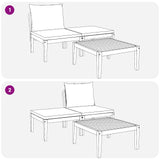 3 pcs Lounge Set Solid Acacia Wood Natural 42022073