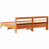 Bed Frame without Mattress Wax Brown 180x200 cm Super King Solid Wood Pine 3306881