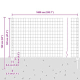 Fence and Post Silver 1.2 x 10 m Steel 3336172