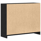 Sideboard Black Oak 91x28x75 cm Engineered Wood 862447