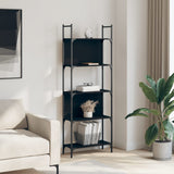Bookshelf 5-Tier Black 60.5x24x166.5 cm Engineered Wood 838863