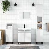 Bathroom Cabinet High Gloss White 58x33x60 cm Engineered Wood 831590