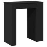 ZNTS Bar Table with Racks Black 95x47x103.5 cm Engineered Wood 854383