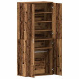 Shoe Cabinet with Door Brown 80 x 39 x 180 cm Engineered wood 3333873