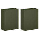 Garden Planter 2 pcs Olive Green 40 x 20 x 50 cm 8005421
