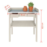 ZNTS Esschert Design Garden Work Bench White CF29W 404624