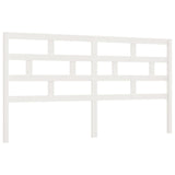 Bed Headboard White 206x4x100 cm Solid Wood Pine 814215