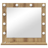 Vanity Mirror Rectangular with Mirror Old Wood 60 x 55 x 18 cm 868291
