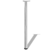 4 Height Adjustable Table Legs Chrome 870 mm 242143