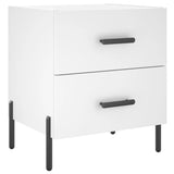 Bedside Cabinet White 40x35x47.5 cm Engineered Wood 827324