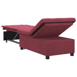 Sofa Bed Wine Red 194 x 50 x 82 cm Plywood 42008585