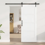 Sliding Door ORKDAL White 83 x 202 cm Solid Pine Wood 3333673