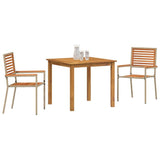 Garden Dining Set 3 pcs Beige Solid Acacia Wood 3365513