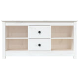 TV Cabinet White 103x36.5x52 cm Solid Wood Pine 814570