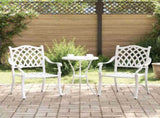 Garden Chair 2 pcs White 56 x 55 x 92.5cm Aluminium 42002376